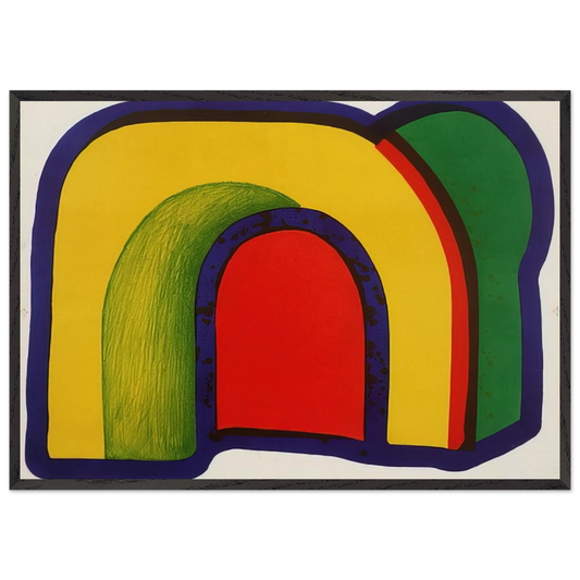 Arch - 1971 - Howard Hodgkin 70x100 cm / 28x40 inches Framed Art Print – Black Wooden Frame