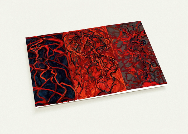 Nevisian Triptych - 2008 By Brice Marden Pack of 10 Post Cards | Brice Marden Post Cards | A6 (10.5 x 14.8 cm) - 4.1 x 5.8 inches