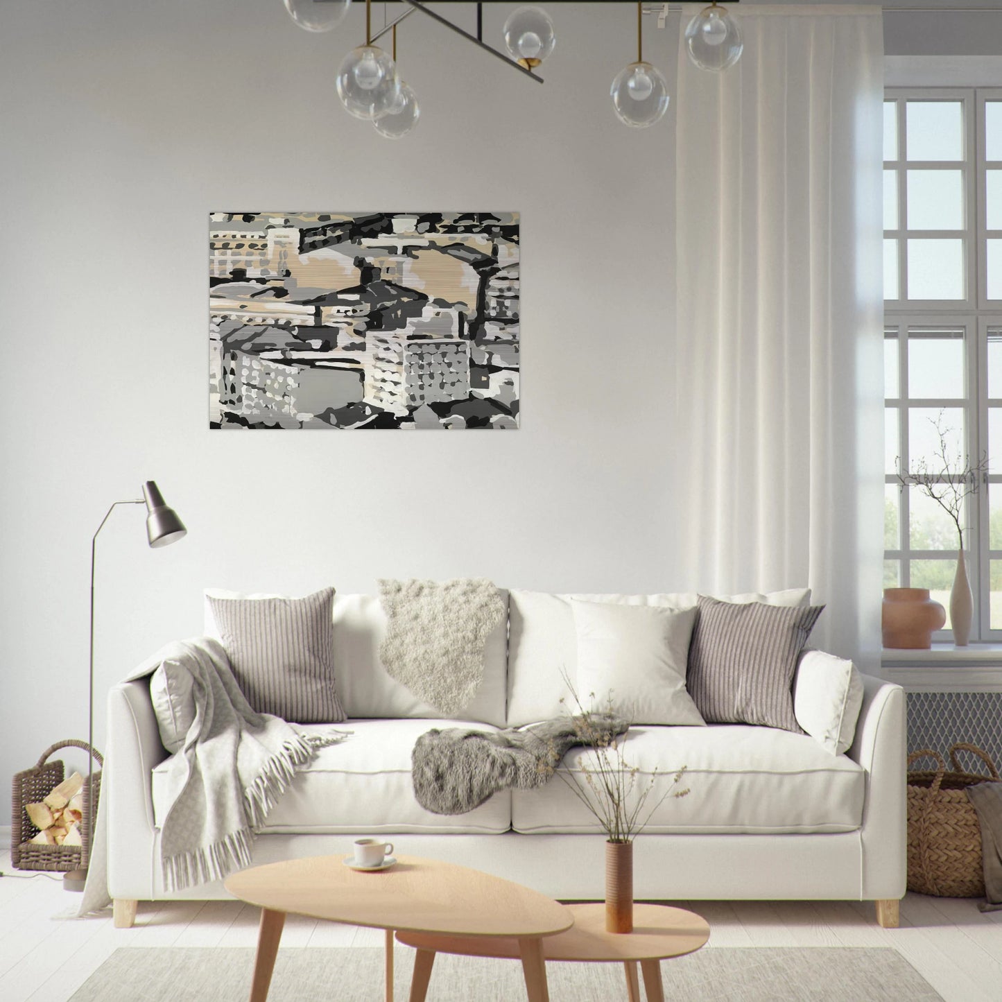 TOWNSCAPE 1969 0 - Gerhard Richter Brushed Aluminum Print - 70x100 cm / 28x40 inches | Gerhard Richter Aluminum Print | Gerhard Richter Prints
