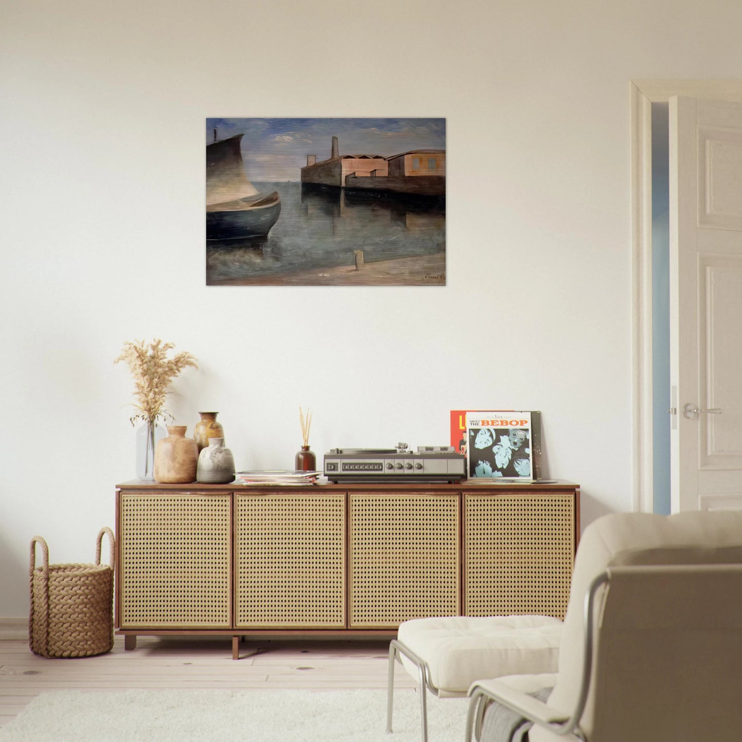 LAGOON 1932 - Carlo Carra Brushed Aluminum Print - 70x100 cm / 28x40 inches | Carlo Carra Aluminum Print | Carlo Carra Prints