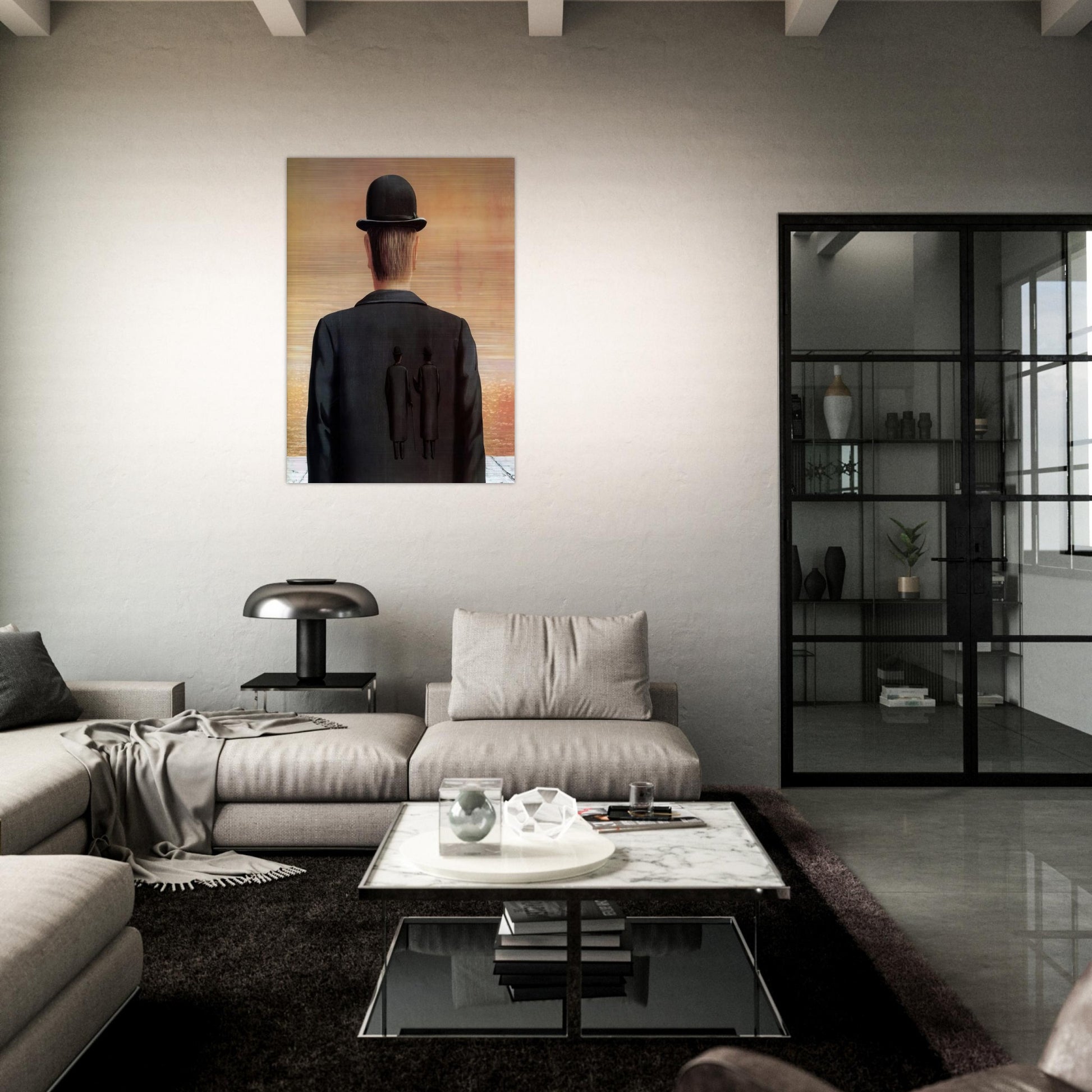 THE SPIRIT OF ADVENTURE 1962 - Rene Magritte Brushed Aluminum Print - 70x100 cm / 28x40 inches | Rene Magritte Aluminum Print | Rene Magritte Prints