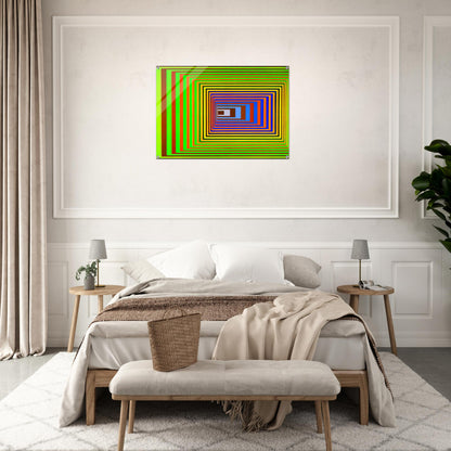 Vonal Stri - 1975 - Victor Vasarely Acrylic Print - 70x100 cm / 28x40″ inches