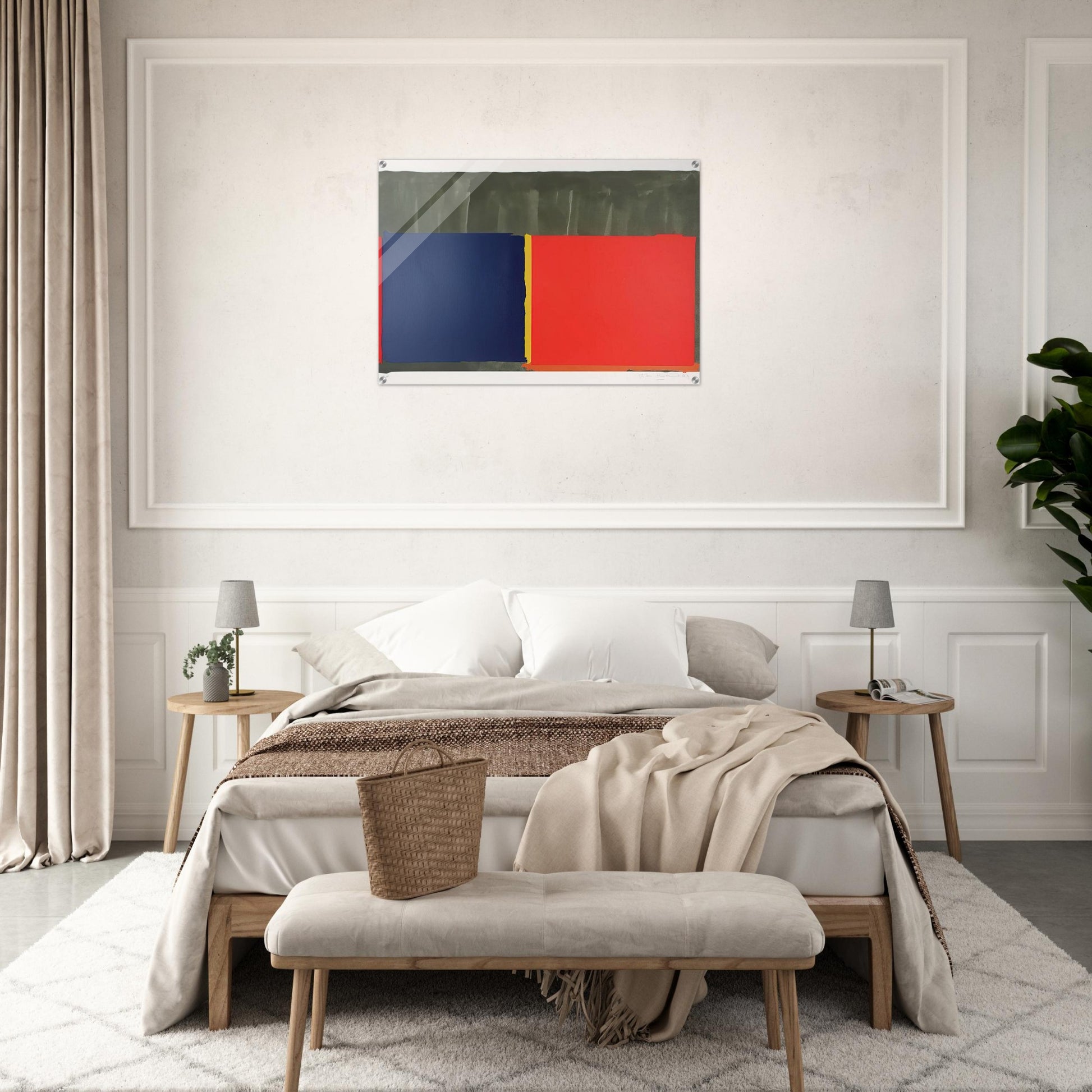 Red, Blue - 1969 - John Hoyland Acrylic Print - 70x100 cm / 28x40″ inches