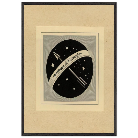 Illustration to William A Kittredge - Rockwell Kent 70x100 cm / 28x40 inches Framed Art Print – Black Wooden Frame