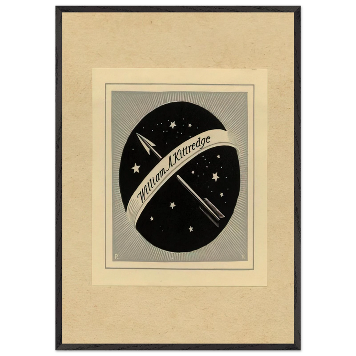 Illustration to William A Kittredge - Rockwell Kent 70x100 cm / 28x40 inches Framed Art Print – Black Wooden Frame