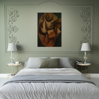 THE GLASS 1914 - Juan Gris Brushed Aluminum Print - 70x100 cm / 28x40 inches | Juan Gris Aluminum Print | Juan Gris Prints