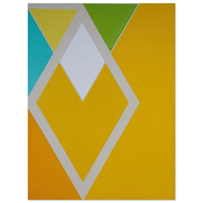 Larry Zox - Temple Swift from the Diamond Drill series - Hard Edge Painting  75x100 cm / 30x40inches Fine Art Poster