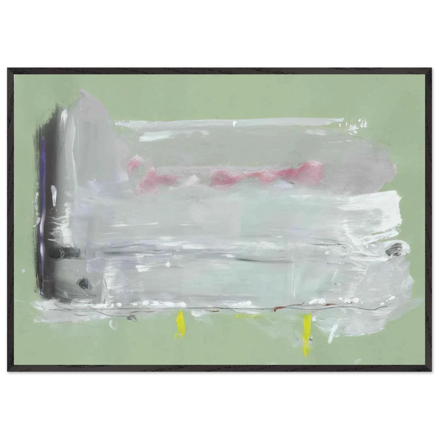 Helen Frankenthaler - Untitled - 1984 Wall art - 50x70 cm / 20x28 inches - Premium Wooden Framed Poster With Fine Art Paper-canvas - Black frame