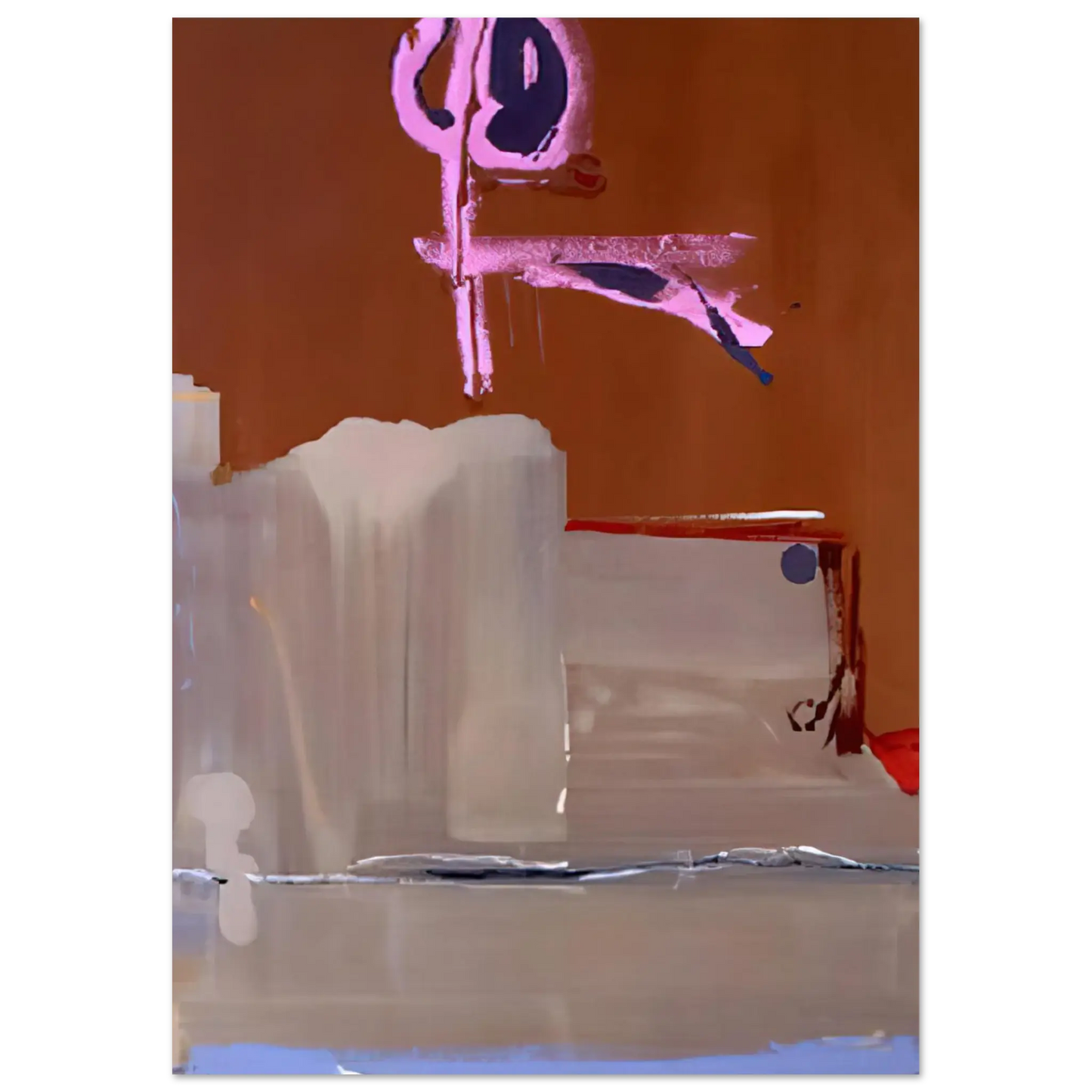 Helen Frankenthaler - Captain s Watch - 1986 Wall art - 20x25 cm / 8x10 Inches - Premium Wooden Framed Poster With Fine Art Paper - Black frame
