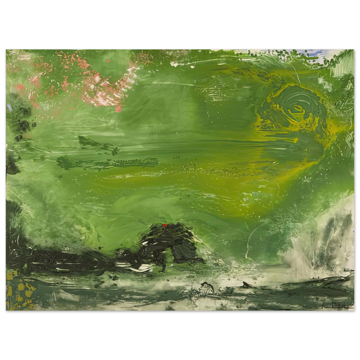 Helen Frankenthaler - Overture, 1992- Wall Art - 21x29.7 cm / 8x12" - Fine Art Poster-canvas - -