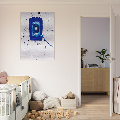 Blue Frame - Sam Francis Brushed Aluminum Print - 70x100 cm / 28x40 inches | Sam Francis Aluminum Print | Sam Francis Prints