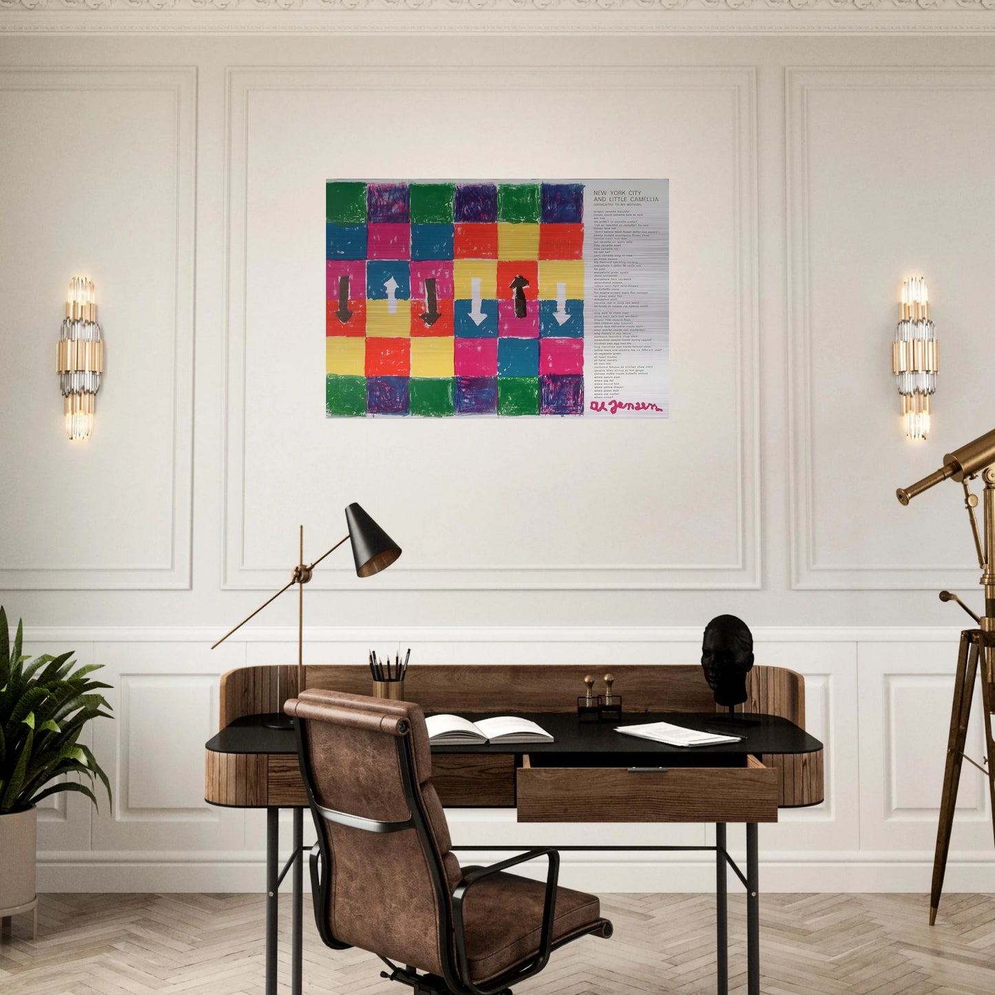 Hommage to Blake Prince tirée de l'album «1 ø Life» - 1964 - Alfred Jensen Brushed Aluminum Print - 70x100 cm / 28x40 inches | Alfred Jensen Aluminum Print | Alfred Jensen Prints