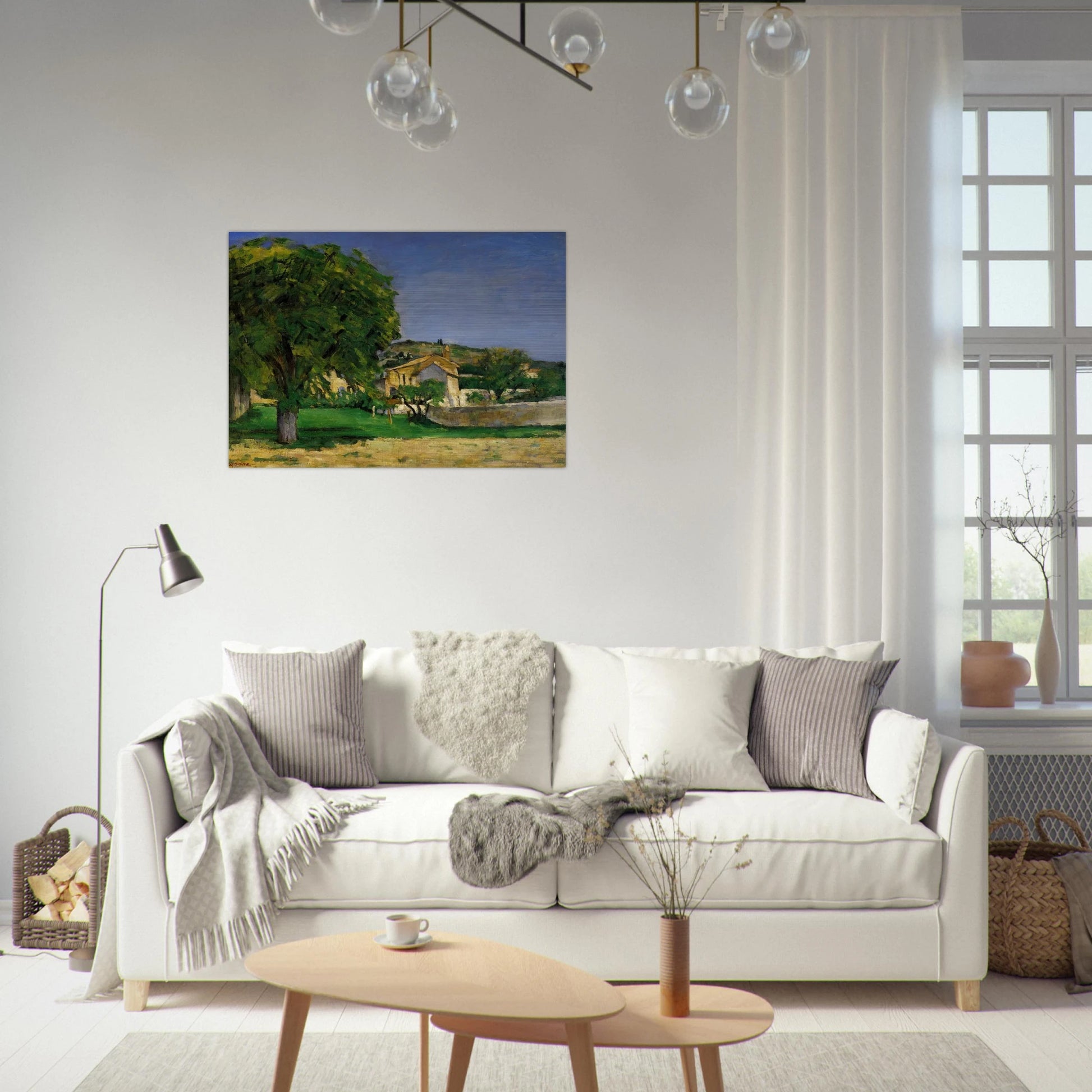 Chestnut Trees and Farmstead of Jas de Bouffin - Paul Cézanne Brushed Aluminum Print - 70x100 cm / 28x40 inches | Paul Cézanne Aluminum Print | Paul Cézanne Prints