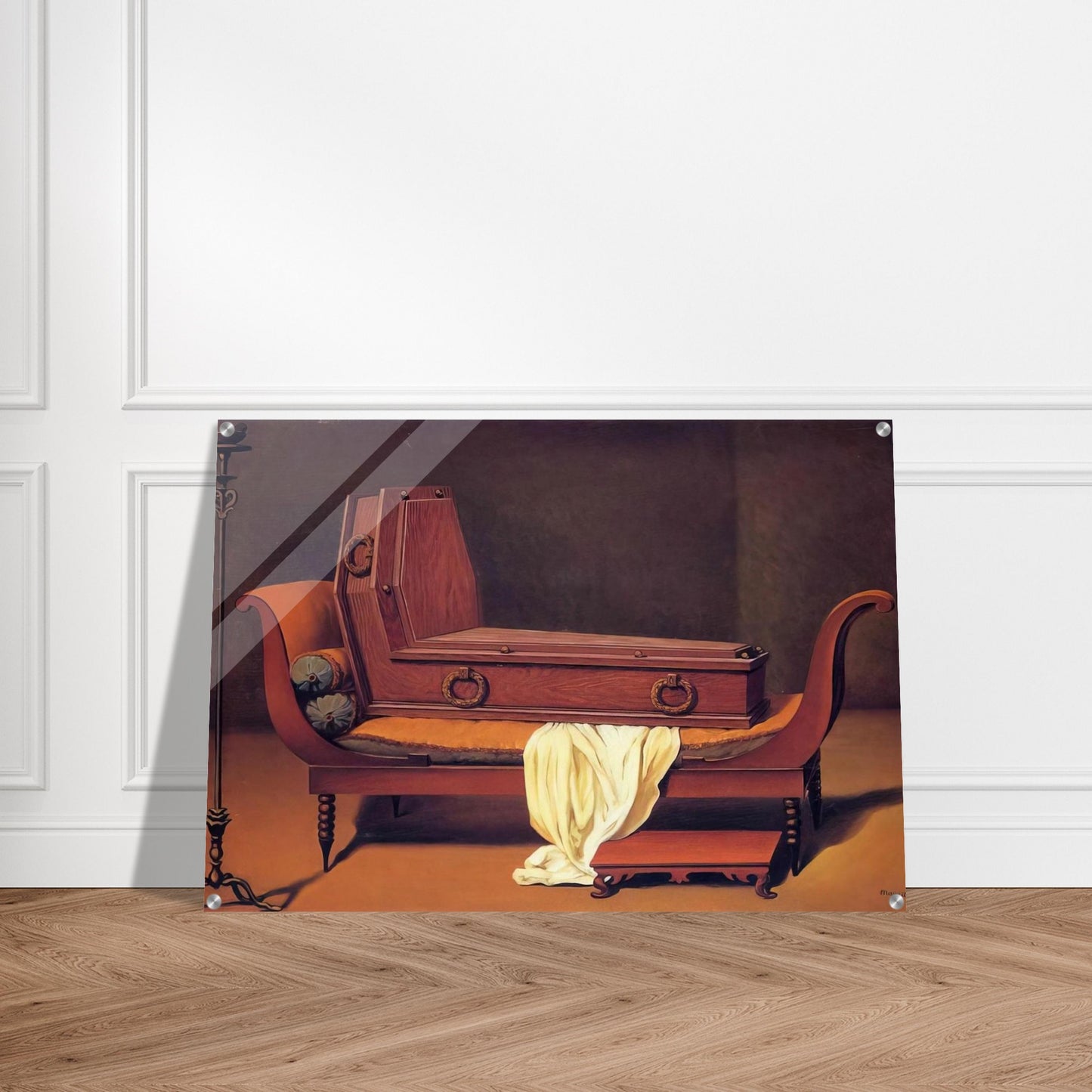 PERSPECTIVE MADAME RECAMIER BY DAVID 1949 - Rene Magritte Acrylic Print - 70x100 cm / 28x40″ inches