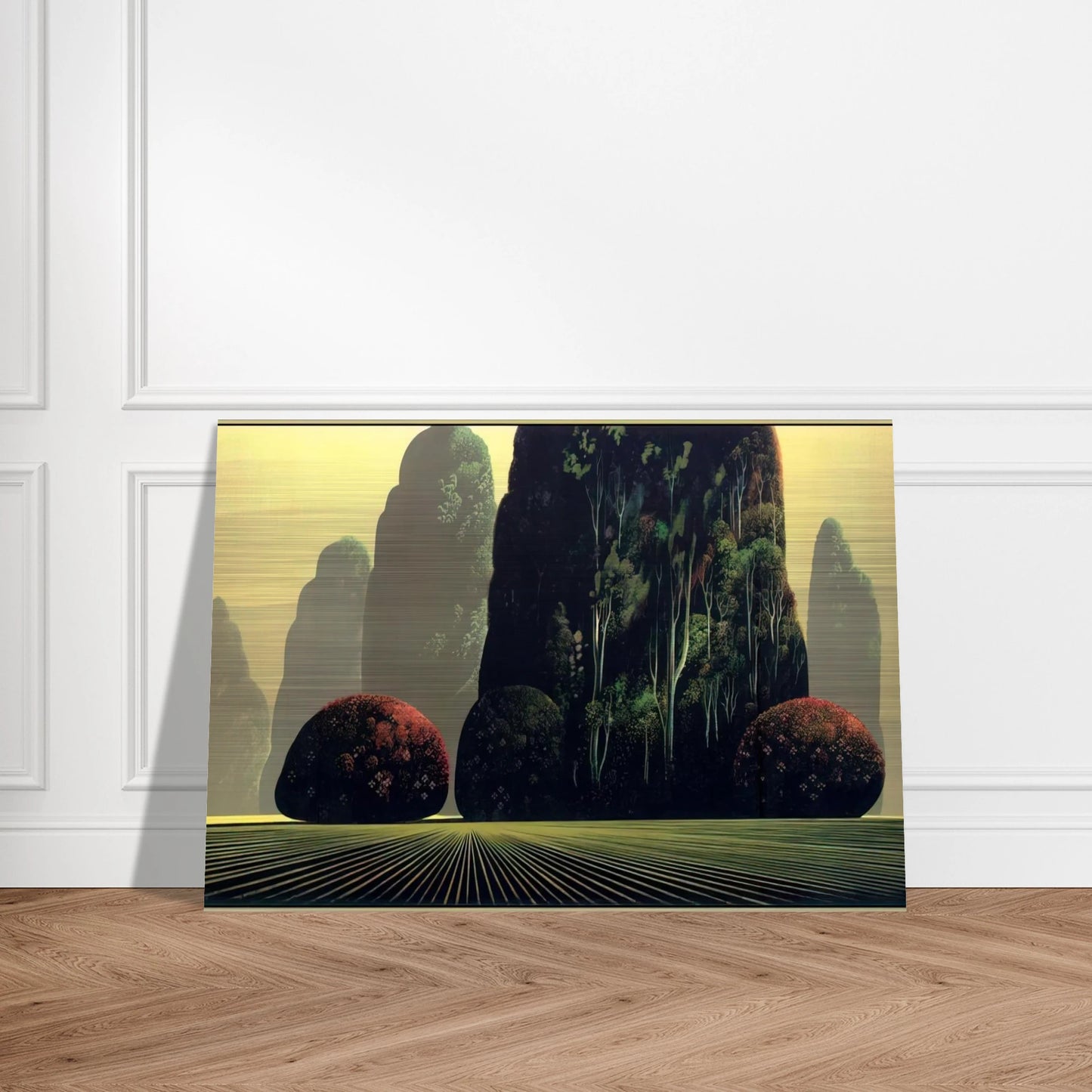Autumn Eucalyptus - Eyvind Earle Brushed Aluminum Print - 70x100 cm / 28x40 inches | Eyvind Earle Aluminum Print | Eyvind Earle Prints