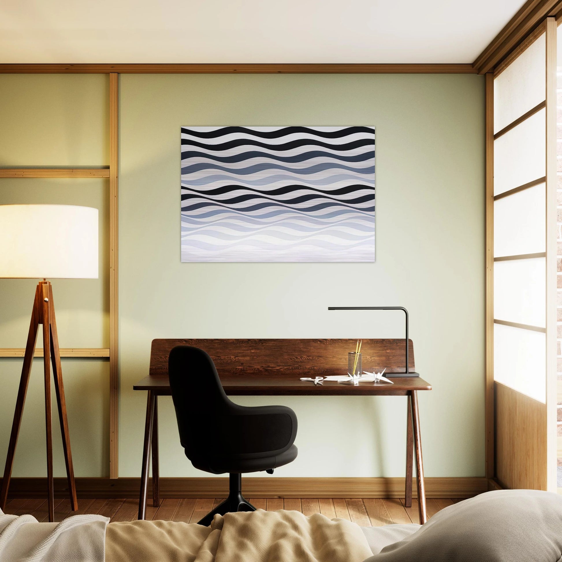 ARREST 3 1965 - Bridget Riley Brushed Aluminum Print - 70x100 cm / 28x40 inches | Bridget Riley Aluminum Print | Bridget Riley Prints