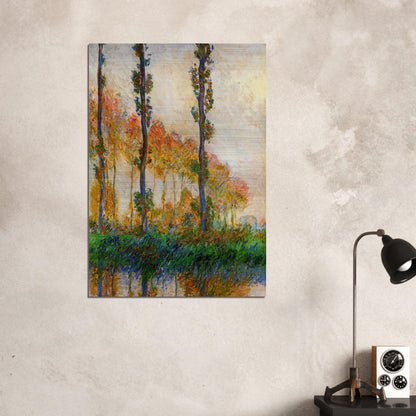 The Three Trees, Autumn - claude monet Brushed Aluminum Print - 70x100 cm / 28x40 inches | claude monet Aluminum Print | claude monet Prints