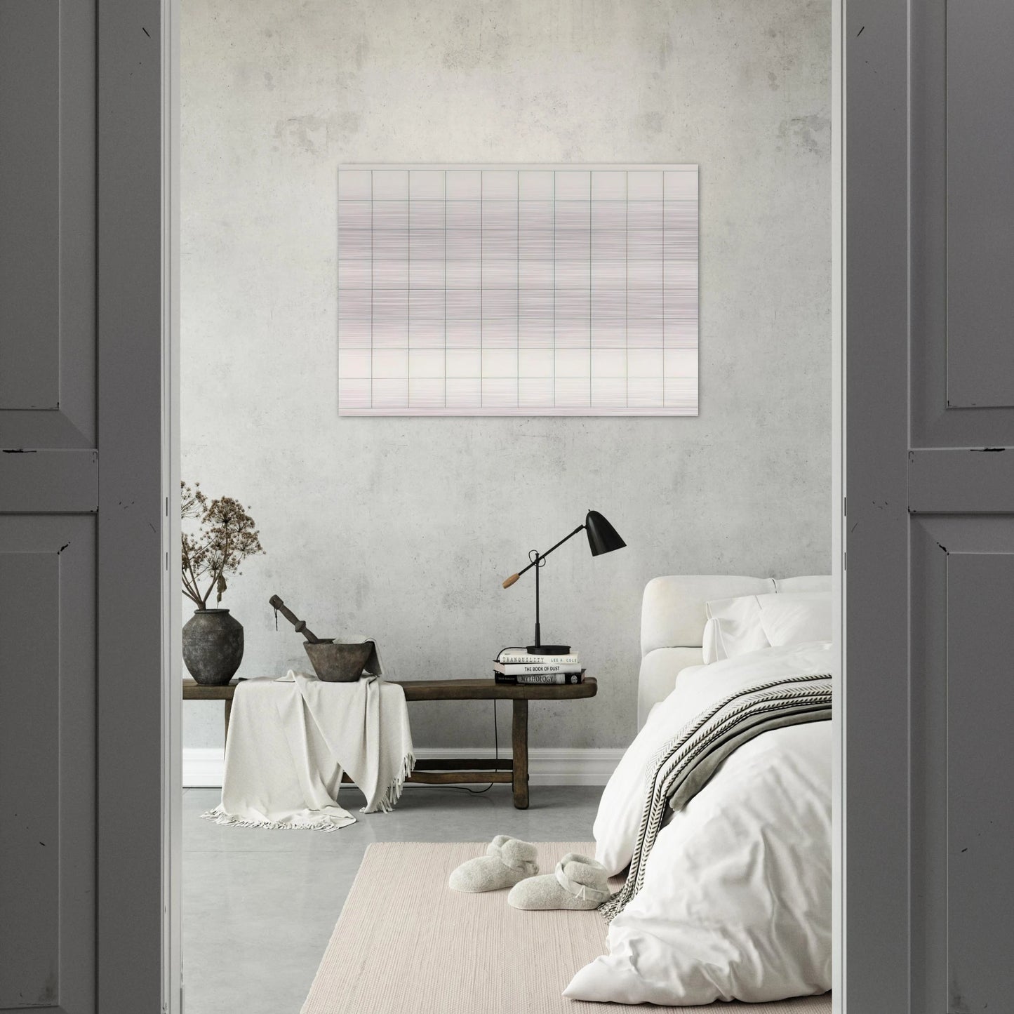 On a clear day, #1 - Agnes Martin Brushed Aluminum Print - 70x100 cm / 28x40 inches | Agnes Martin Aluminum Print | Agnes Martin Prints