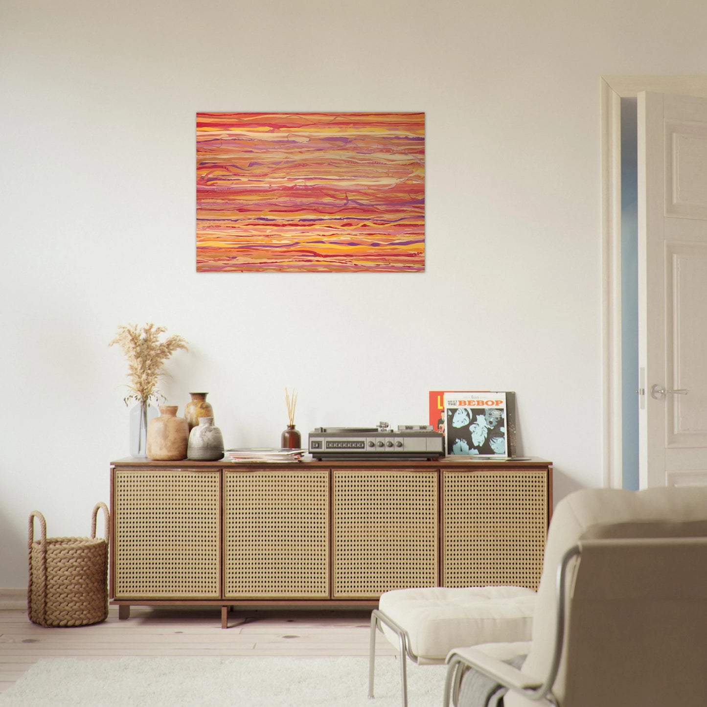 All Over Pour Painting - 1969 - Ronnie Landfield Brushed Aluminum Print - 70x100 cm / 28x40 inches | Ronnie Landfield Aluminum Print | Ronnie Landfield Prints