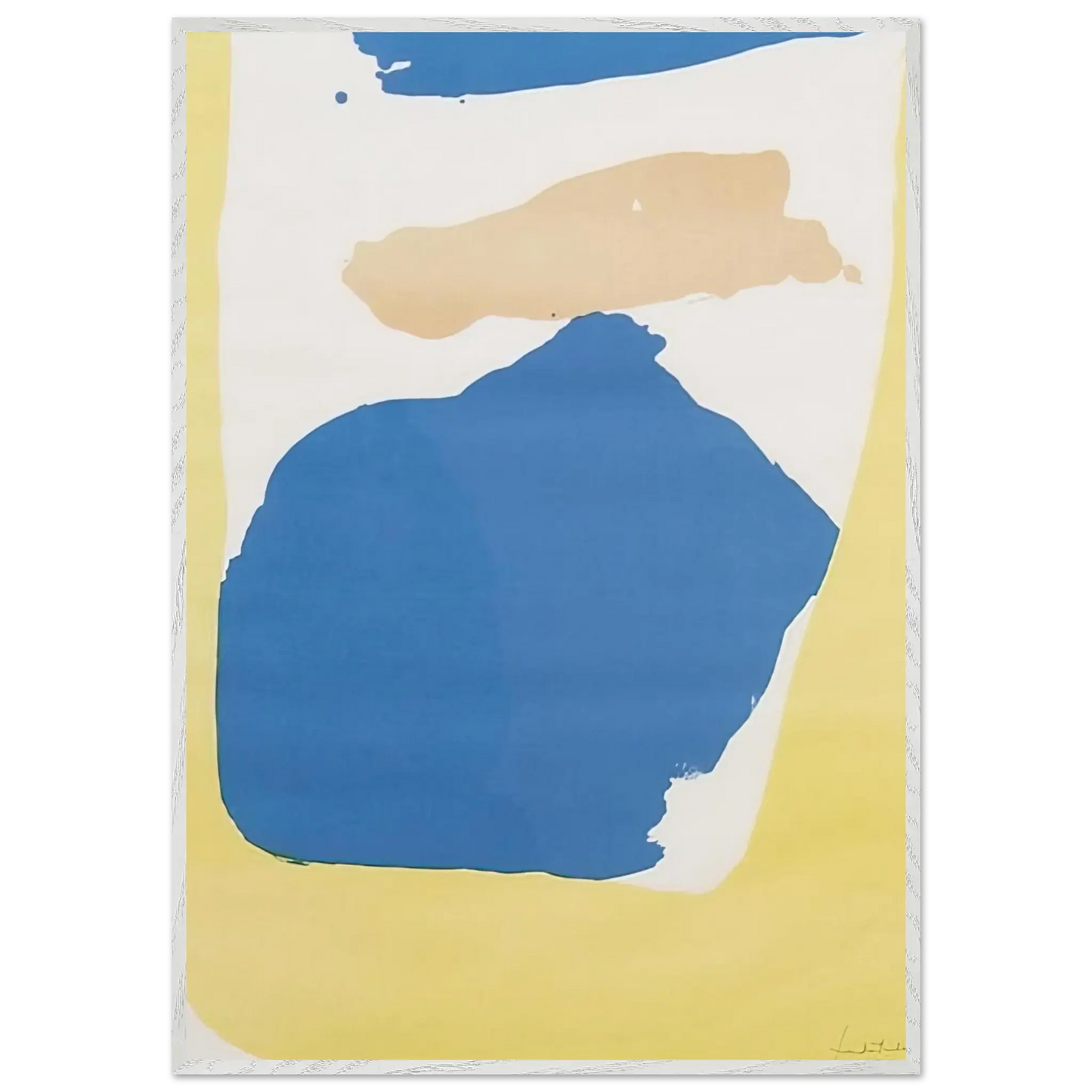 Helen Frankenthaler - Frankenthaler Preview - 1965 Wall art - 50x70 cm / 20x28 Inches - Premium Wooden Framed Poster With Fine Art Paper - White frame