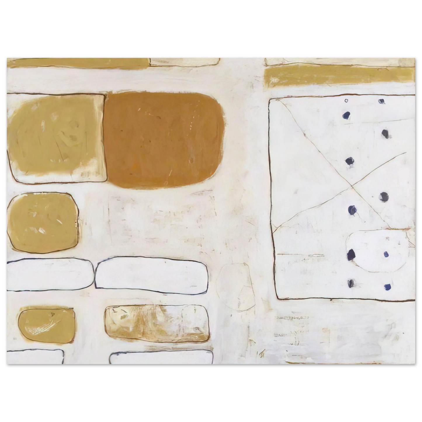 William Scott - White, Sand and Ochre - 1961  75x100 cm / 30x40inches Fine Art Poster