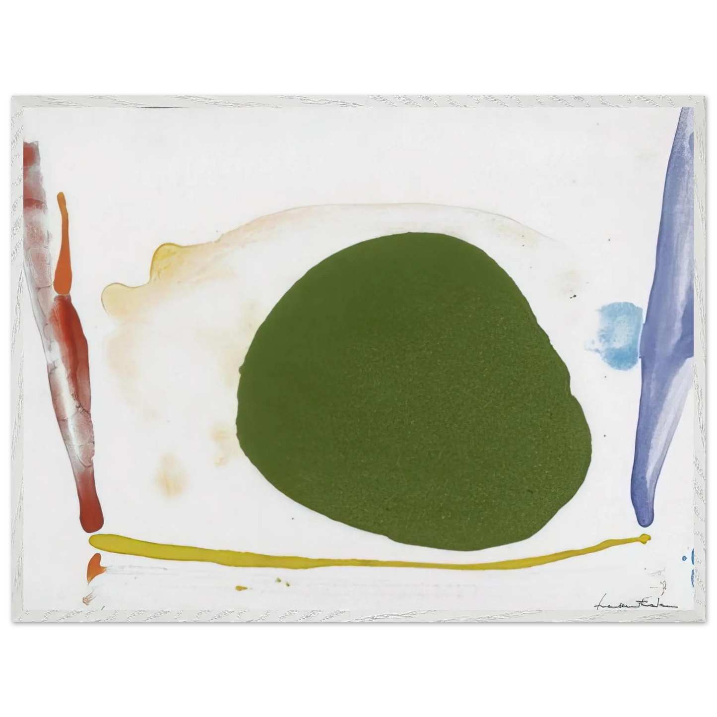 Helen Frankenthaler - Thanksgiving Day - 1973 Wall art - 45x60 cm / 18x24 Inches - Premium Wooden Framed Poster With Fine Art Paper - Wood frame