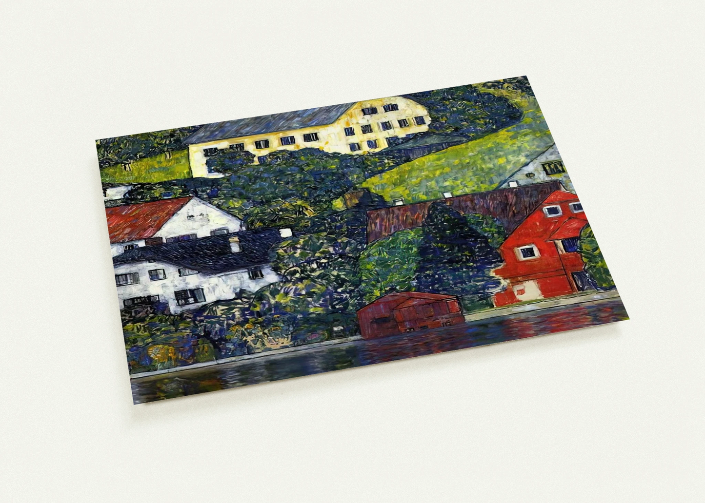HOUSES AT UNTERACH ON THE ATTERSEE By Gustav Klimt Pack of 10 Post Cards | Gustav Klimt Post Cards | A6 (10.5 x 14.8 cm) - 4.1 x 5.8 inches