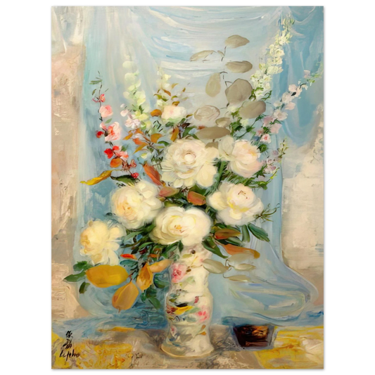 Le Pho - Les Pivones Blanches - Post-Impressionism  75x100 cm / 30x40inches Fine Art Poster