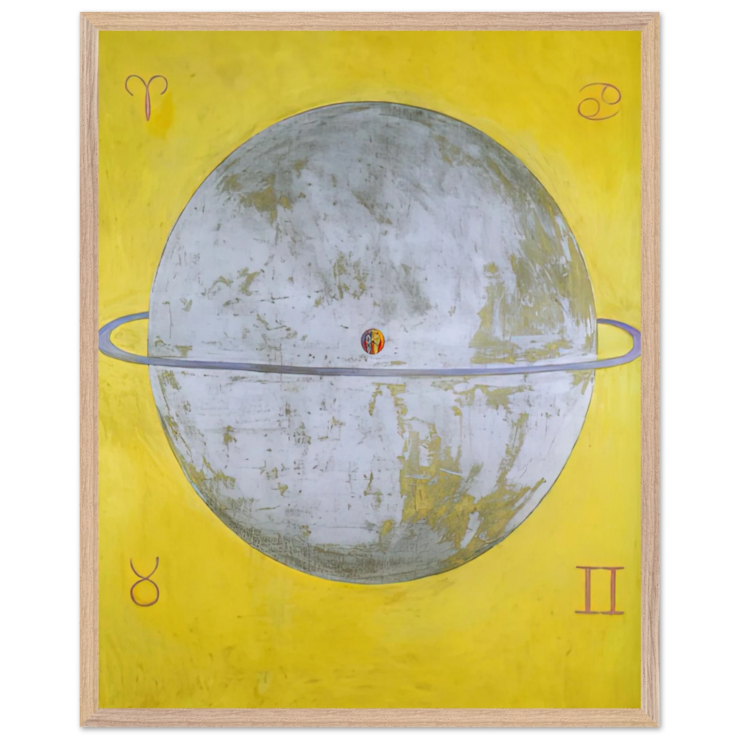 Hilma af Klint - THE DOVE NR 12 1915 Wall art - 60x80 cm / 24x32 inches - Premium Wooden Framed Poster With Fine Art Paper-canvas - White frame