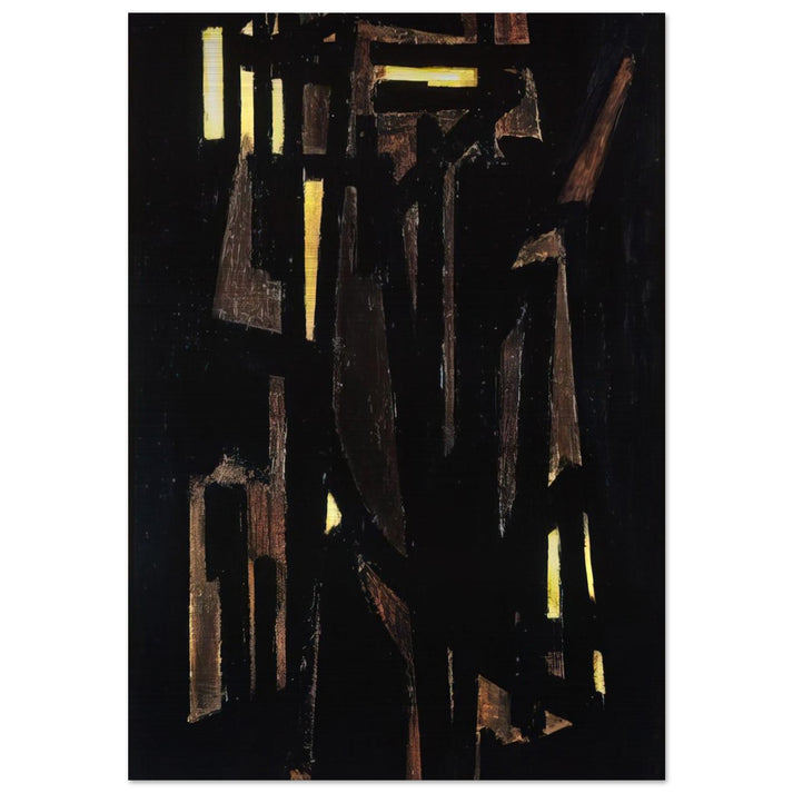 Peinture 146 x 114 cm, 1950 - 1950 - Pierre Soulages Brushed Aluminum Print - 70x100 cm / 28x40 inches | Pierre Soulages Aluminum Print | Pierre Soulages Prints