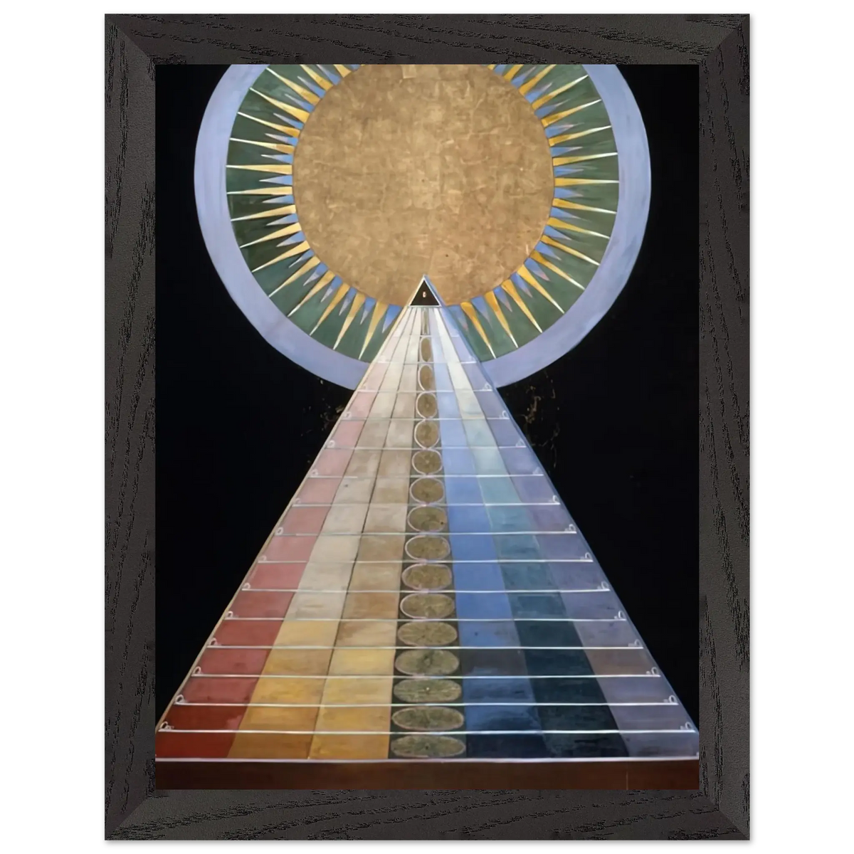 Hilma af Klint - ALTAR PAINTING 1915 Wall art - 30x40 cm / 12x16 Inches - Premium Wooden Framed Poster With Fine Art Paper - Black frame