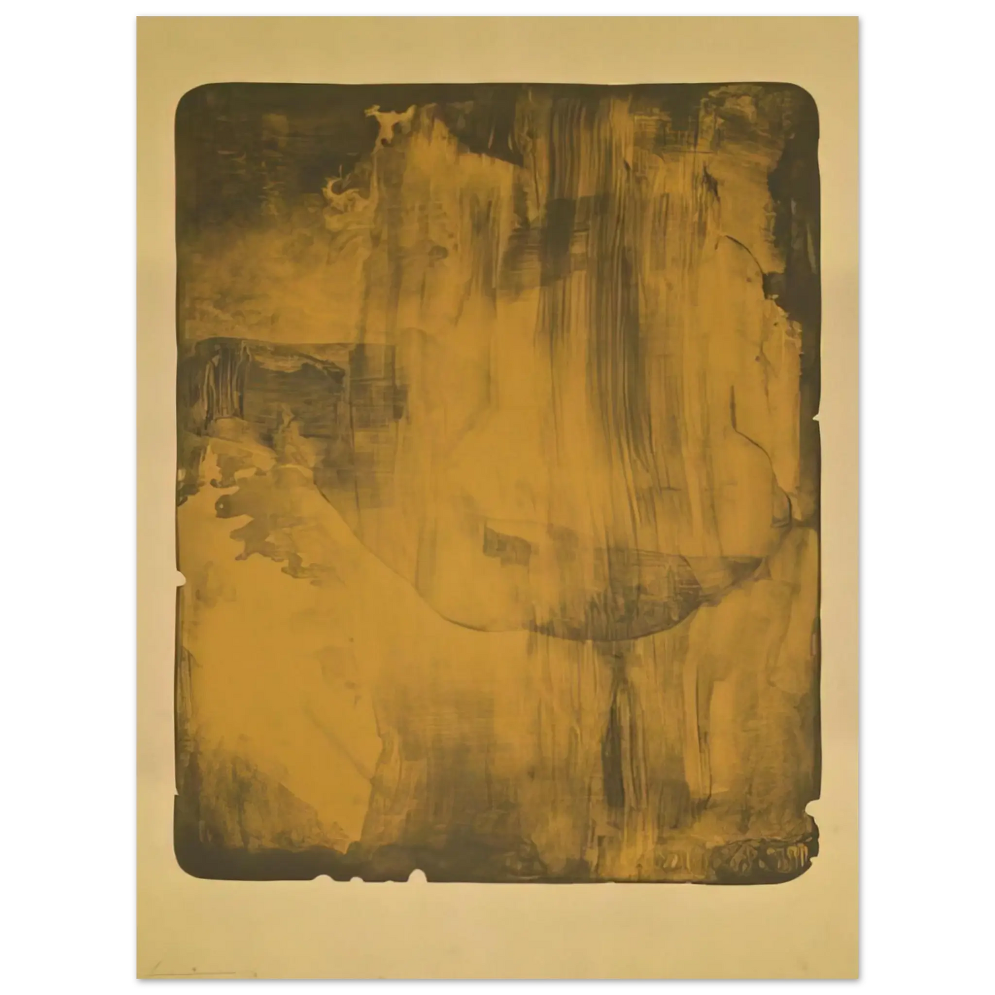 Helen Frankenthaler - Bronze Smoke - 1978 Wall art - 30x45 cm / 12x18 Inches - Premium Wooden Framed Poster With Fine Art Paper - White frame