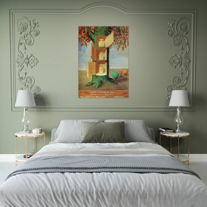 POSTER EXCITING PERFUMES BY MEM 1946 - Rene Magritte Brushed Aluminum Print - 70x100 cm / 28x40 inches | Rene Magritte Aluminum Print | Rene Magritte Prints