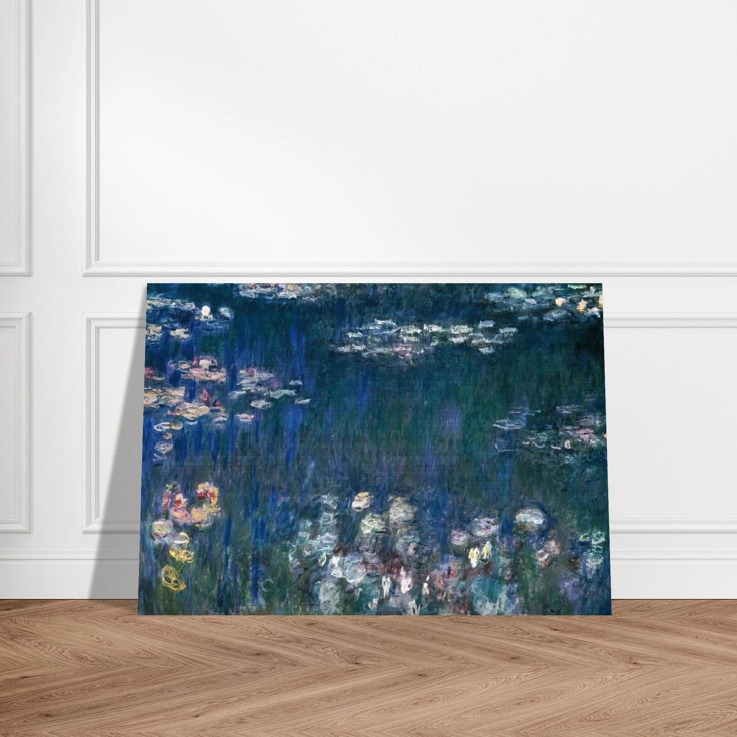 Water Lilies, Green Harmony - claude monet Brushed Aluminum Print - 70x100 cm / 28x40 inches | claude monet Aluminum Print | claude monet Prints