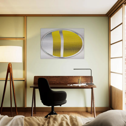MIRROR 4 1970 3 - Roy Lichtenstein Brushed Aluminum Print - 70x100 cm / 28x40 inches | Roy Lichtenstein Aluminum Print | Roy Lichtenstein Prints