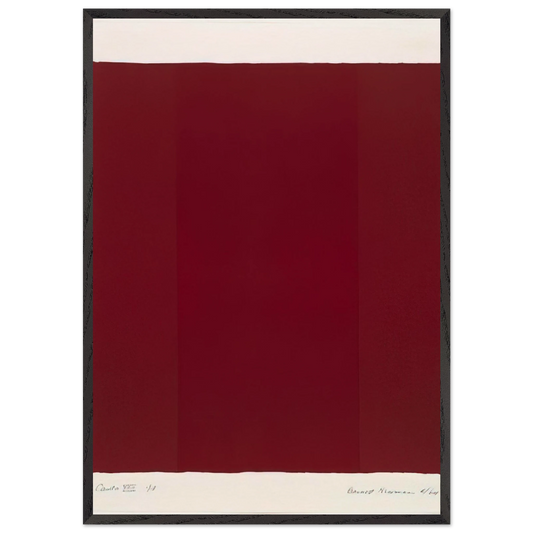 Canto XVII - Barnett Newman 70x100 cm / 28x40 inches Framed Art Print – Black Wooden Frame