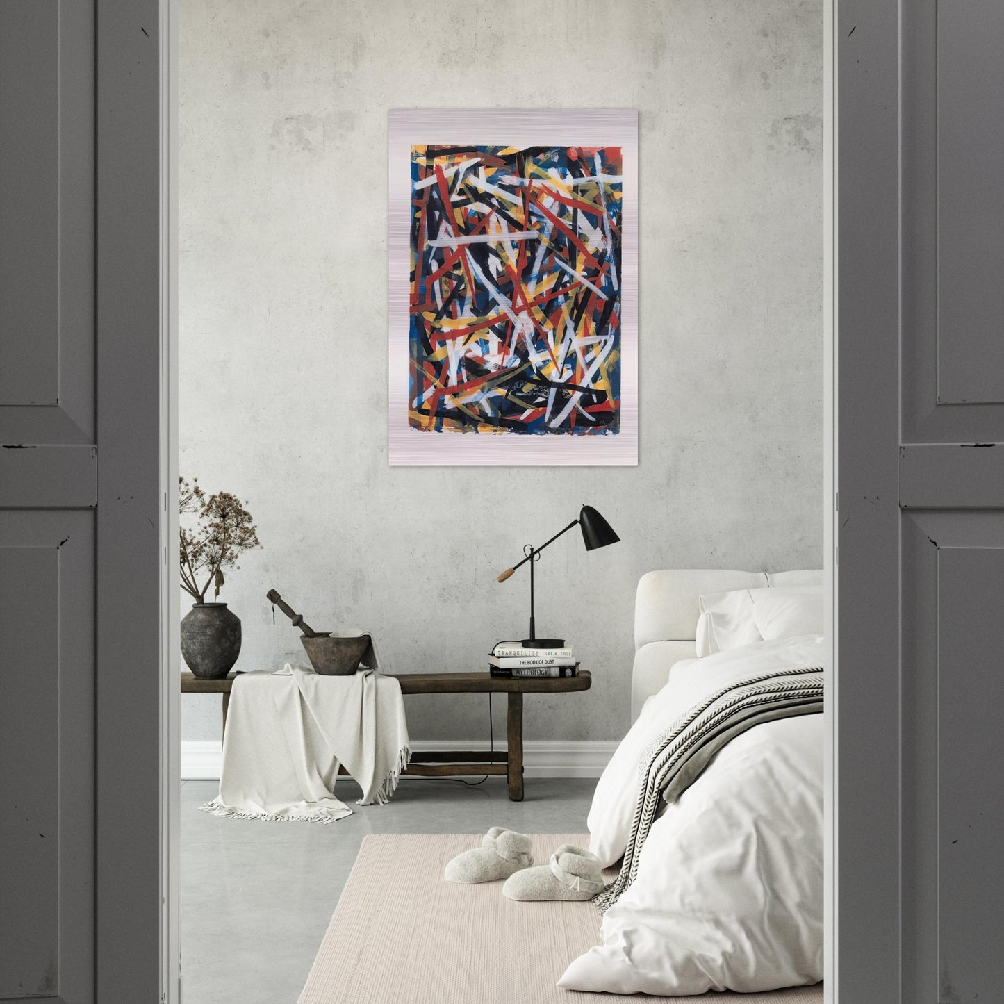 Brushstrokes - Sol LeWitt Brushed Aluminum Print - 70x100 cm / 28x40 inches | Sol LeWitt Aluminum Print | Sol LeWitt Prints