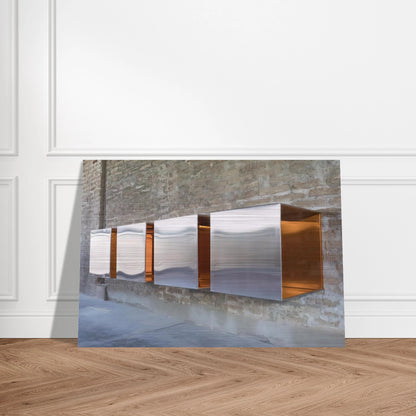 Untitled First Multi-Unit Work - 1966 - Donald Judd Brushed Aluminum Print - 70x100 cm / 28x40 inches | Donald Judd Aluminum Print | Donald Judd Prints