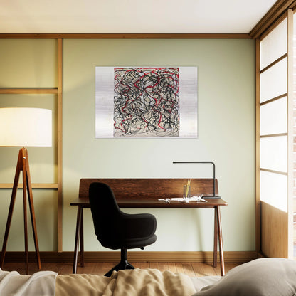 Letter with Red - 2009 - Brice Marden Brushed Aluminum Print - 70x100 cm / 28x40 inches | Brice Marden Aluminum Print | Brice Marden Prints