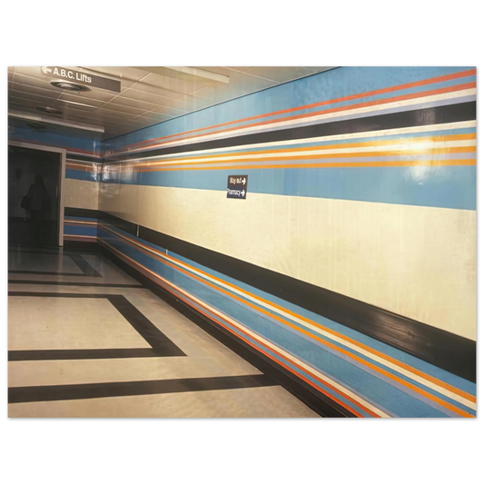 Bridget Riley - ROYAL LIVERPOOL HOSPITAL INSTALLATION 1983  75x100 cm / 30x40inches Fine Art Poster
