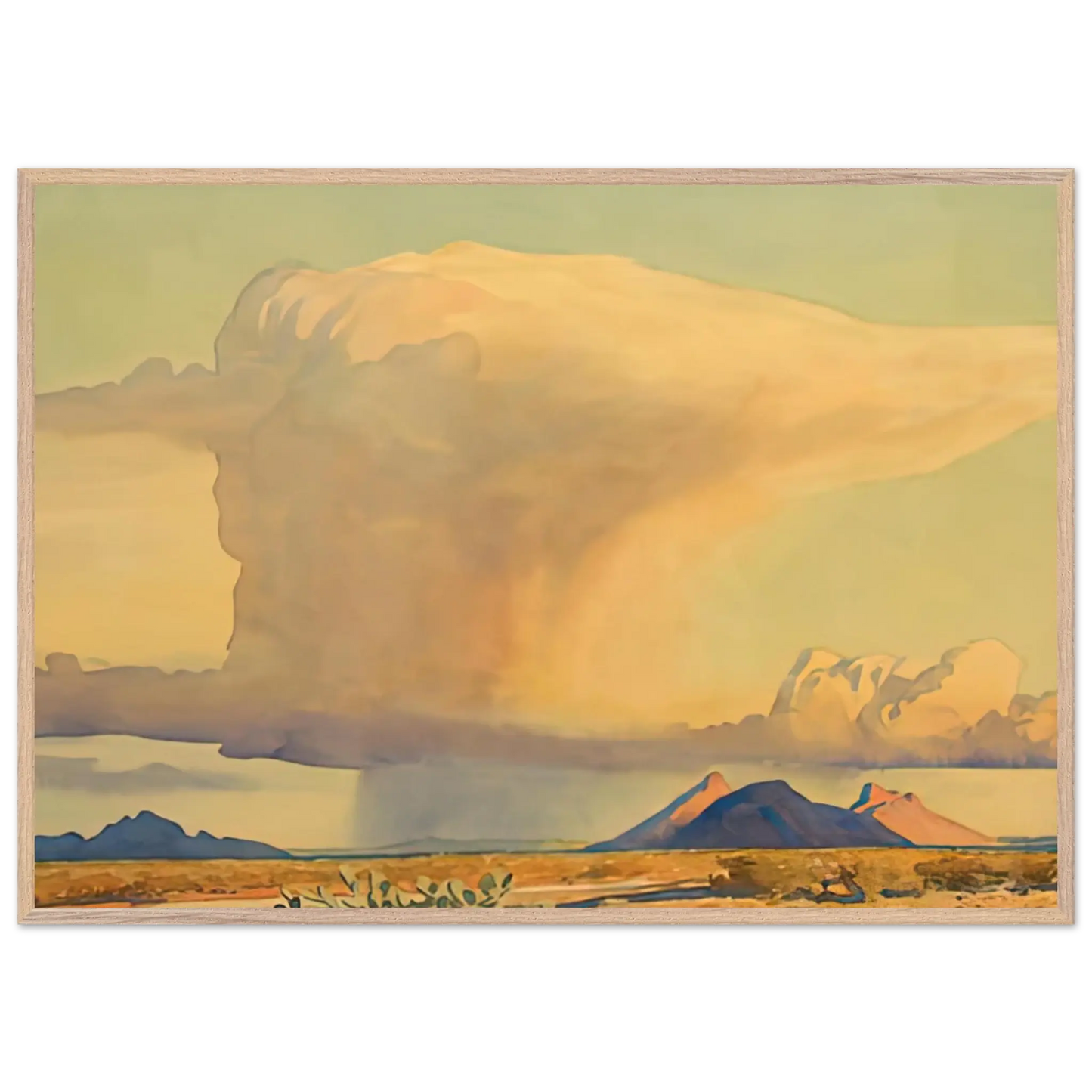 Maynard Dixon - DROUGHT AND DOWNPOUR 1944 Wall art - 30x40 cm / 12x16 Inches - Fine Art Poster - -