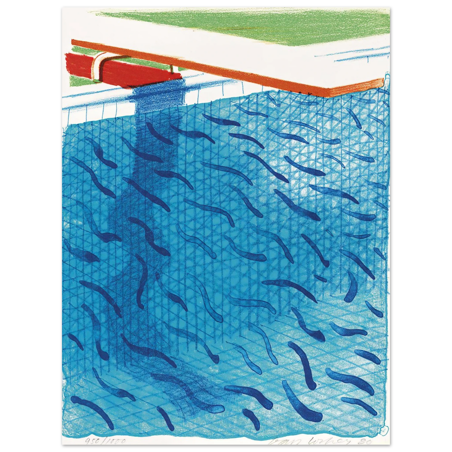 David Hockney - David Hockney Wall art - 50x70 cm / 20x28 inches - Premium Wooden Framed Poster With Fine Art Paper-canvas - Wood frame