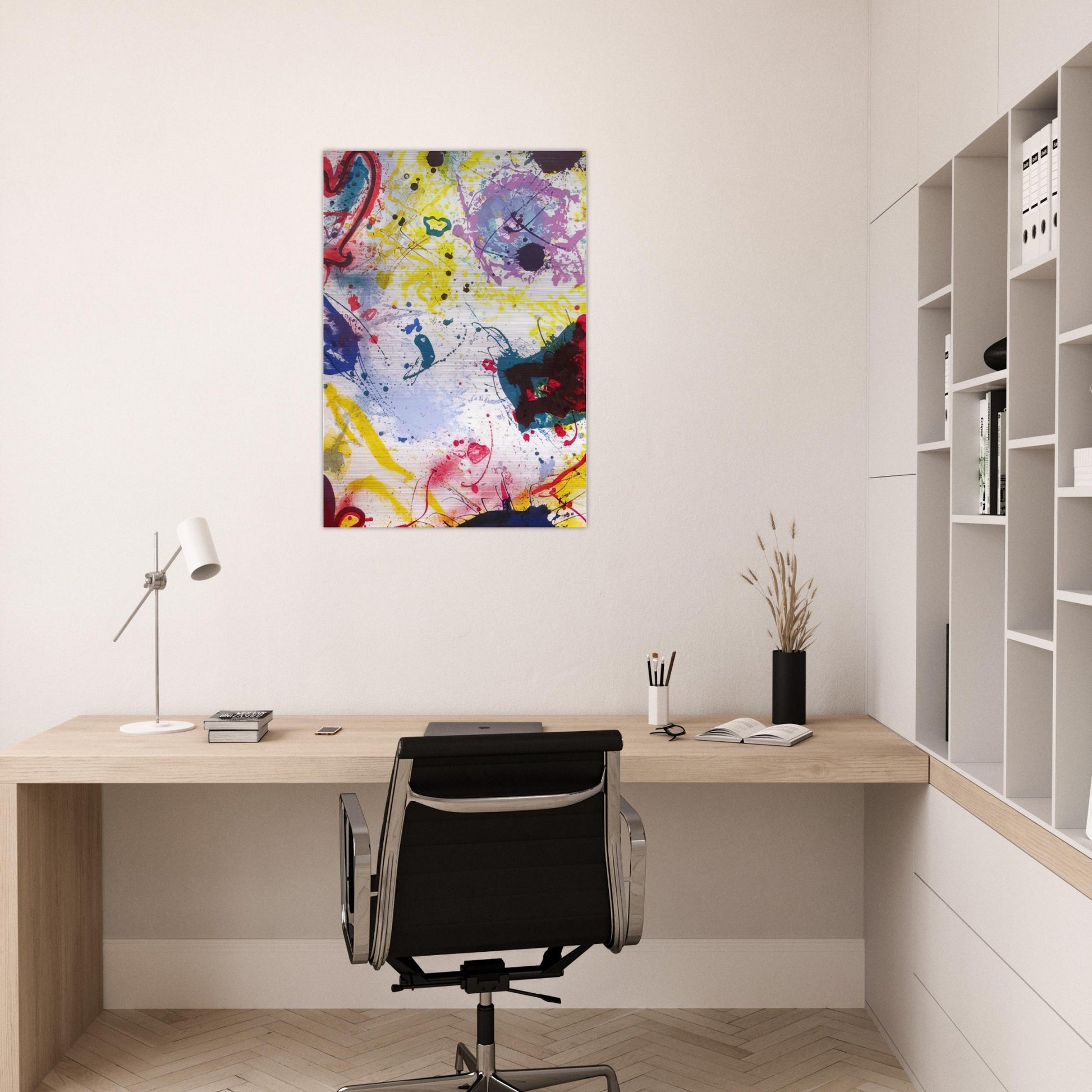 Untitled  SF-345  - Sam Francis Brushed Aluminum Print - 70x100 cm / 28x40 inches | Sam Francis Aluminum Print | Sam Francis Prints