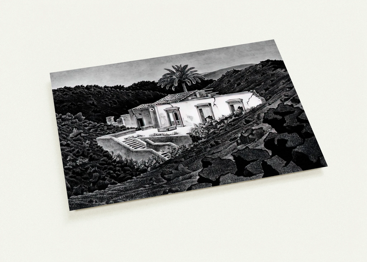 HOUSE IN THE LAVA NEAR NUNZIATA By MC Escher Pack of 10 Post Cards | MC Escher Post Cards | A6 (10.5 x 14.8 cm) - 4.1 x 5.8 inches