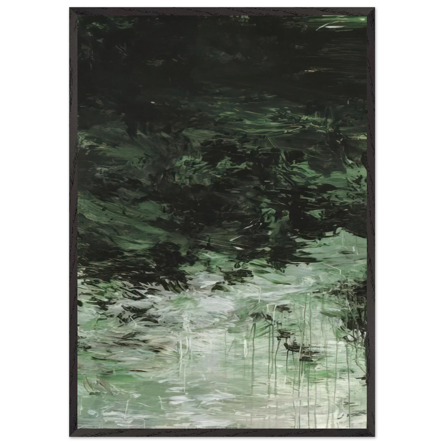 Untitled Part VIII - Cy Twombly 70x100 cm / 28x40 inches Framed Art Print – Black Wooden Frame