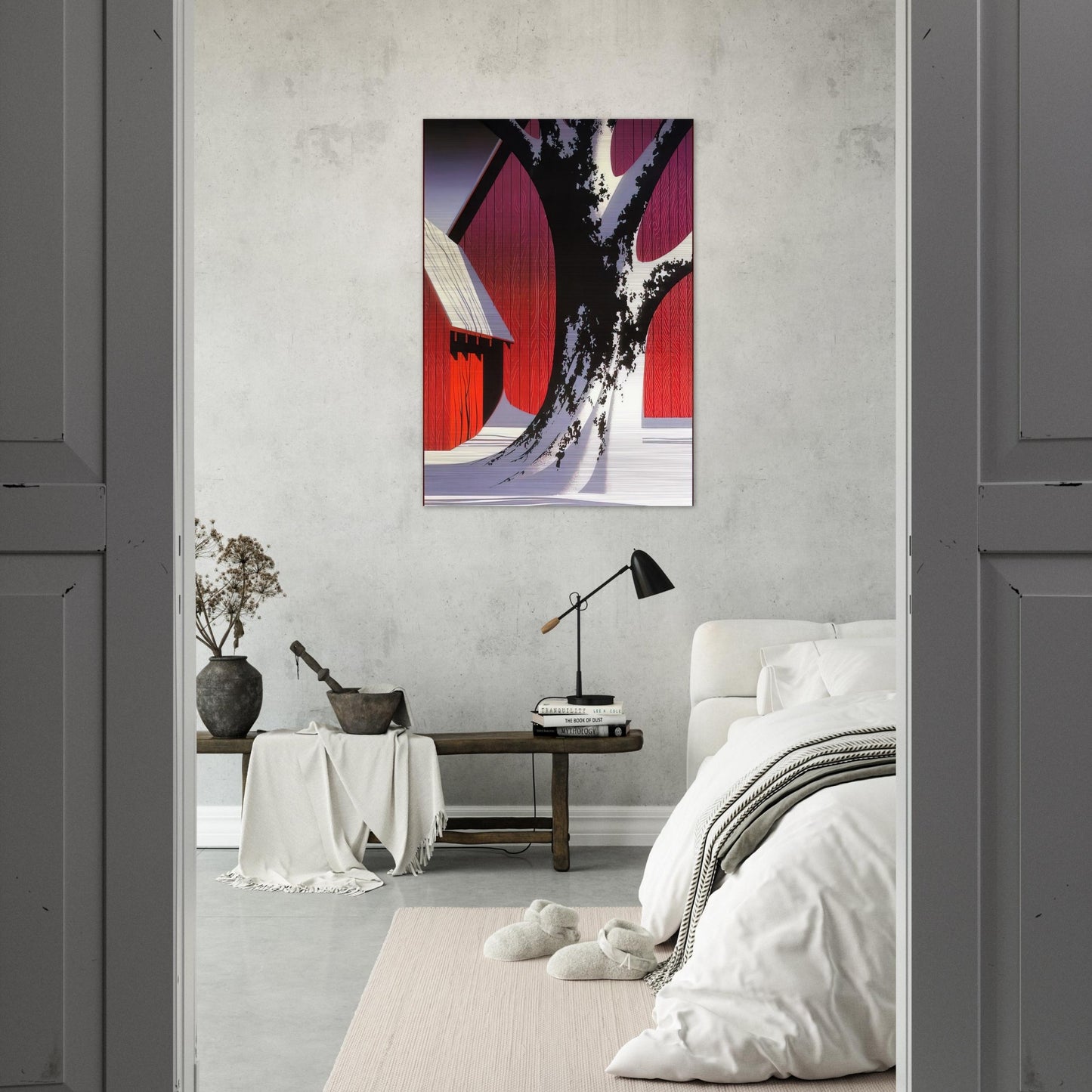 Ruby - Eyvind Earle Brushed Aluminum Print - 70x100 cm / 28x40 inches | Eyvind Earle Aluminum Print | Eyvind Earle Prints