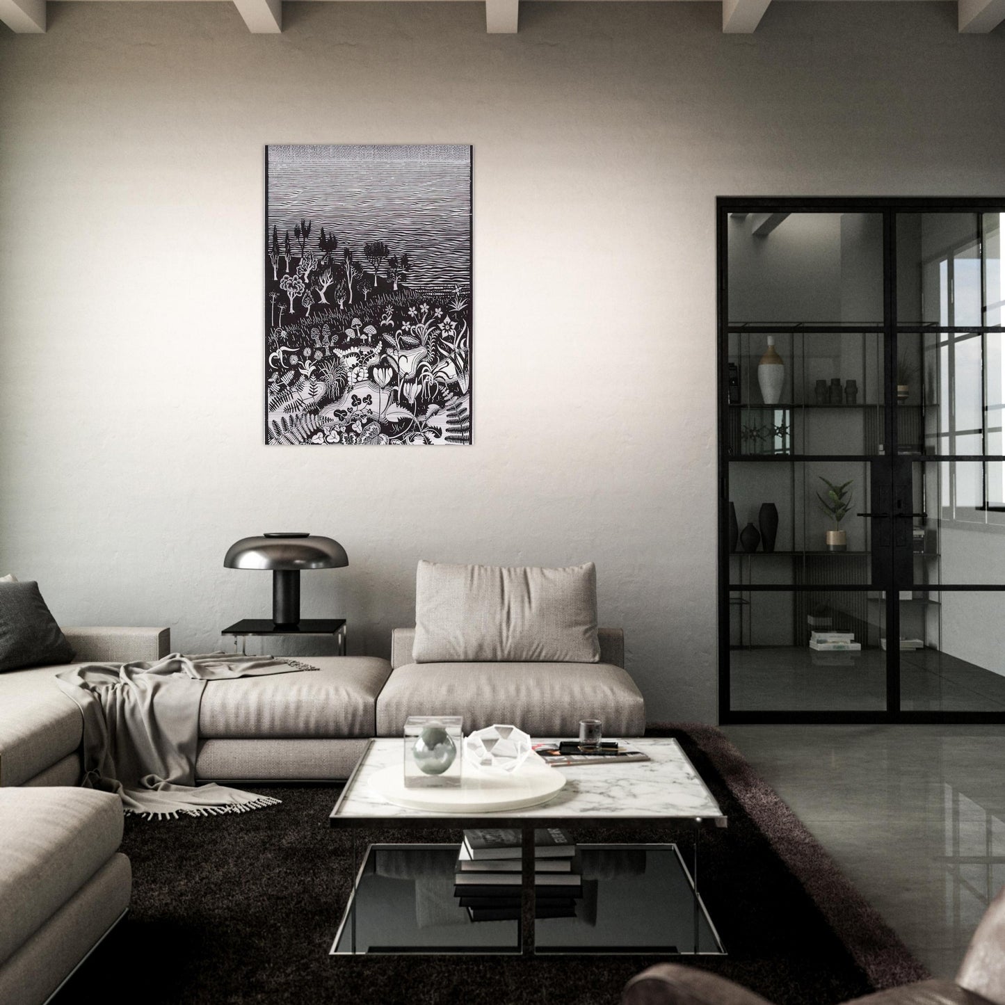 THE 3RD DAY OF THE CREATION - MC Escher Brushed Aluminum Print - 70x100 cm / 28x40 inches | MC Escher Aluminum Print | MC Escher Prints