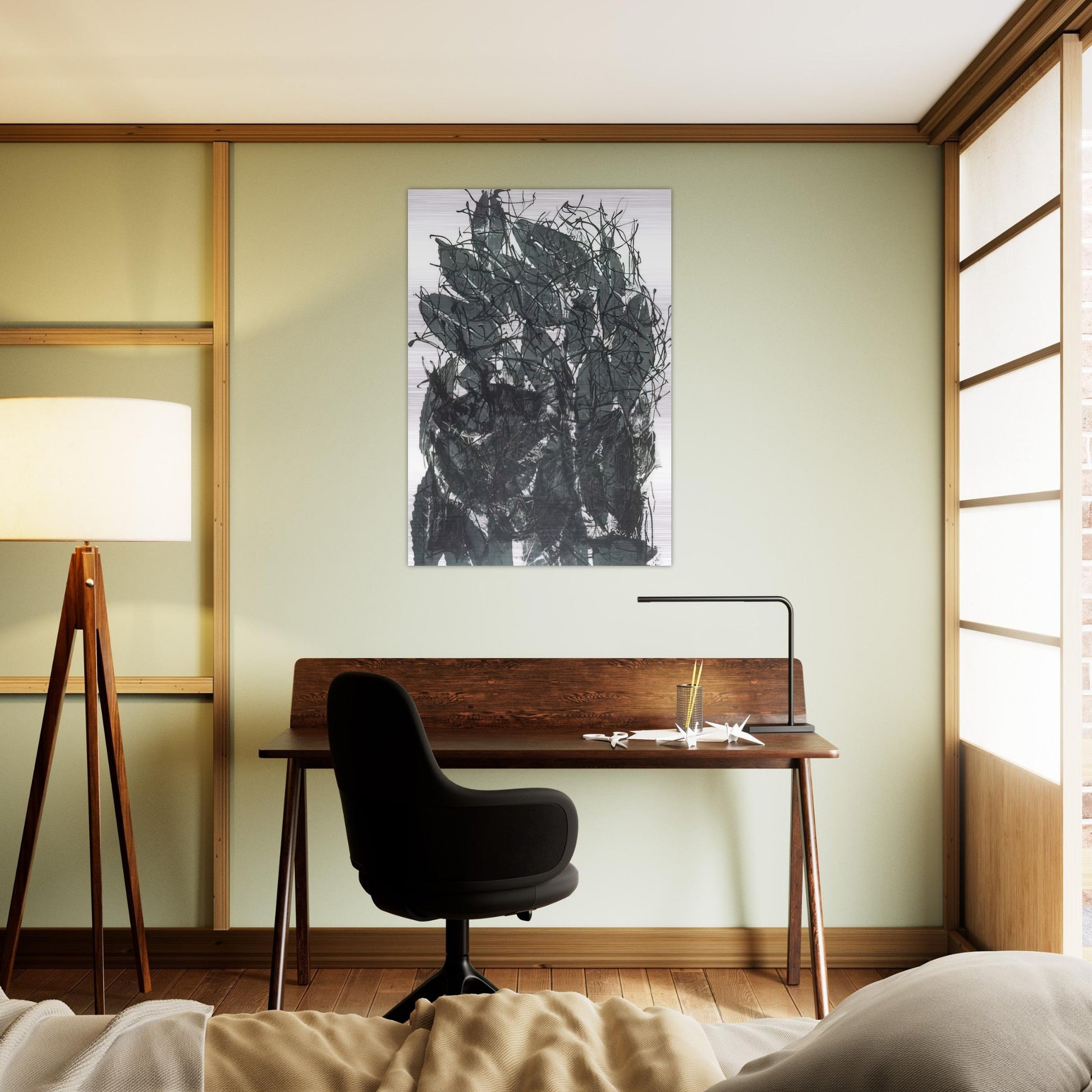 Leaves I - Jean-Paul Riopelle Brushed Aluminum Print - 70x100 cm / 28x40 inches | Jean-Paul Riopelle Aluminum Print | Jean-Paul Riopelle Prints