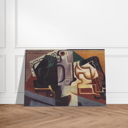 GLASS AND CARAFE 1917 - Juan Gris Brushed Aluminum Print - 70x100 cm / 28x40 inches | Juan Gris Aluminum Print | Juan Gris Prints