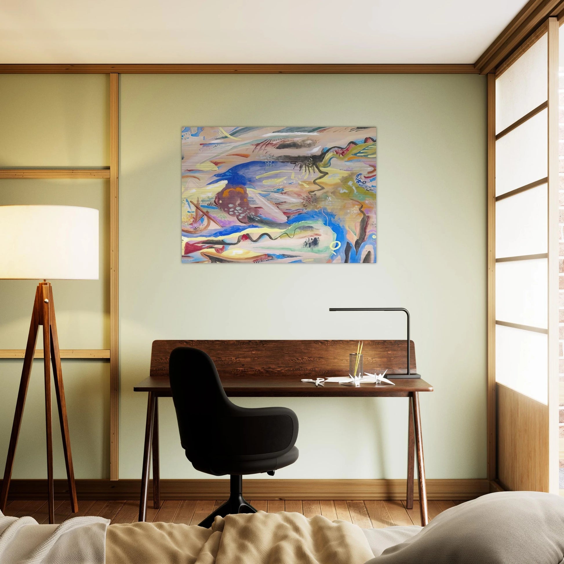SINFONIE XIII 1913 - Rudolf Bauer Brushed Aluminum Print - 70x100 cm / 28x40 inches | Rudolf Bauer Aluminum Print | Rudolf Bauer Prints